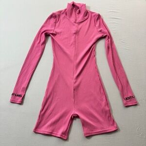 Pink Long Sleeve Romper